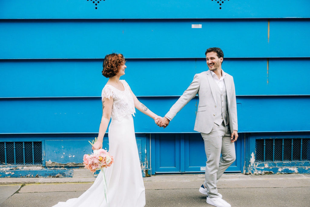 Séance couple dans la Cité Florale du 13ème arrondissement Paris - mariage Pierre Atelier