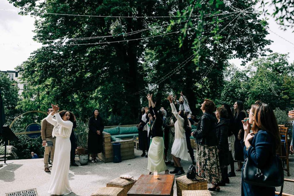Cocktail dînatoire sur la terrasse du Pavillon Puebla, Buttes-Chaumont Paris 19ème