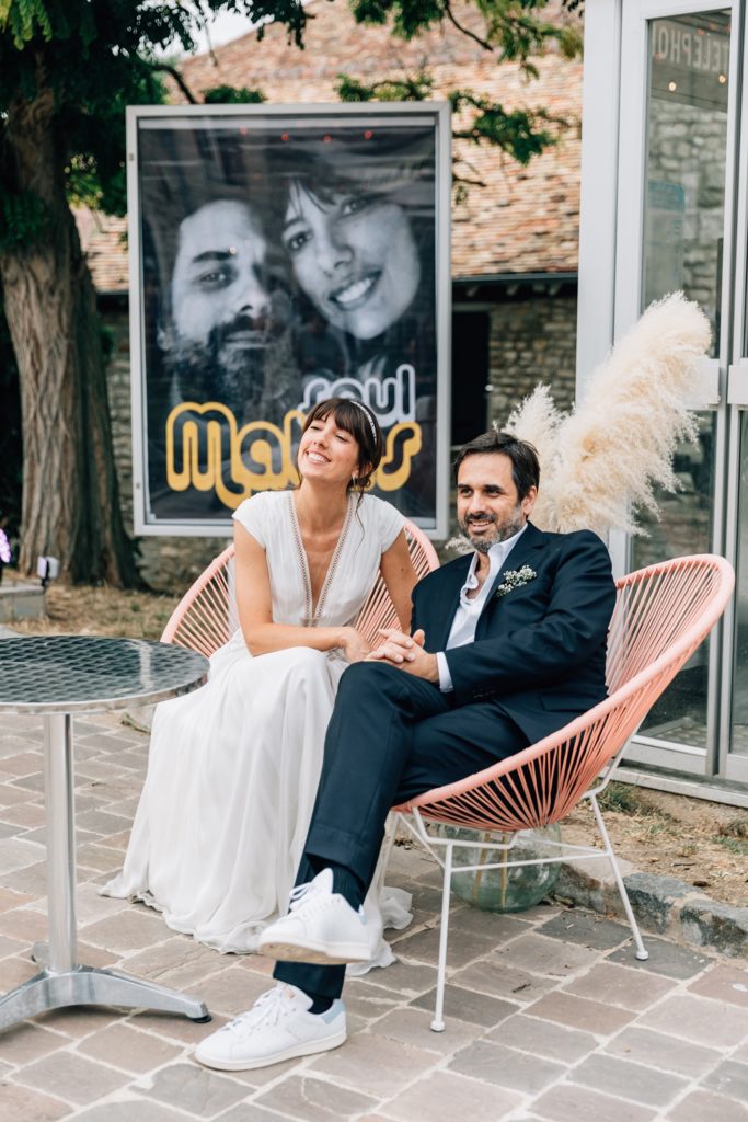 Portrait mariés cinéma vintage Village de Sully soul — Pierre Atelier photographe