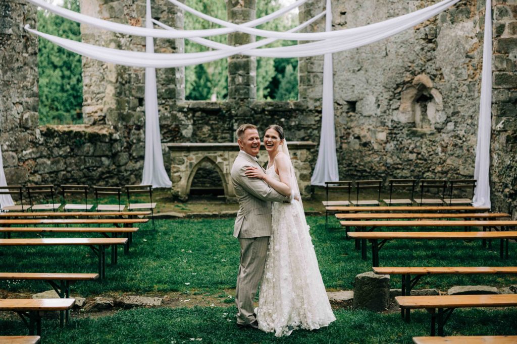 Cocktail mariage parc Château du Vivier automne arbres centenaires — Pierre Atelier photographe