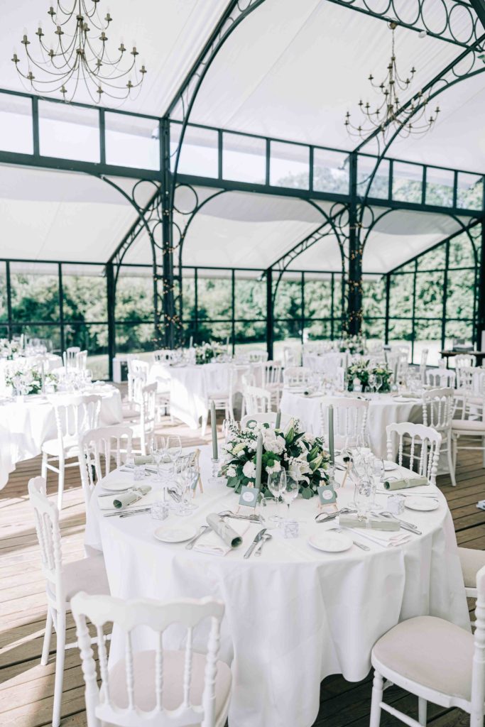 Vin d'honneur tente Château Méridon arboretum Yvelines — Pierre Atelier photographe