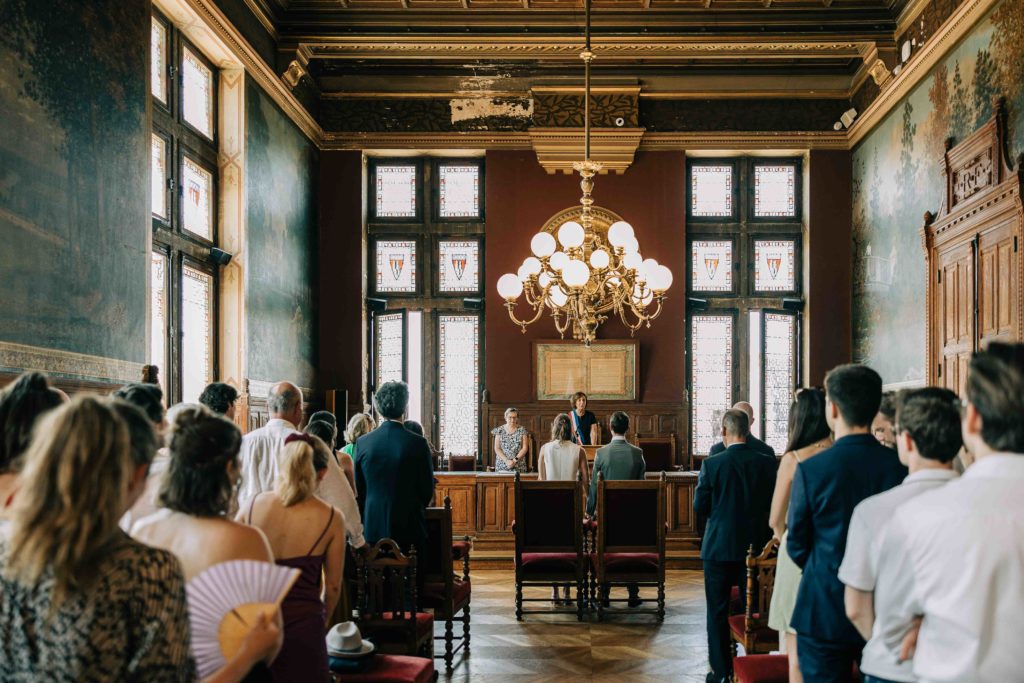 Mariés cérémonie civile salle fresques mairie Vincennes — Pierre Atelier photographe