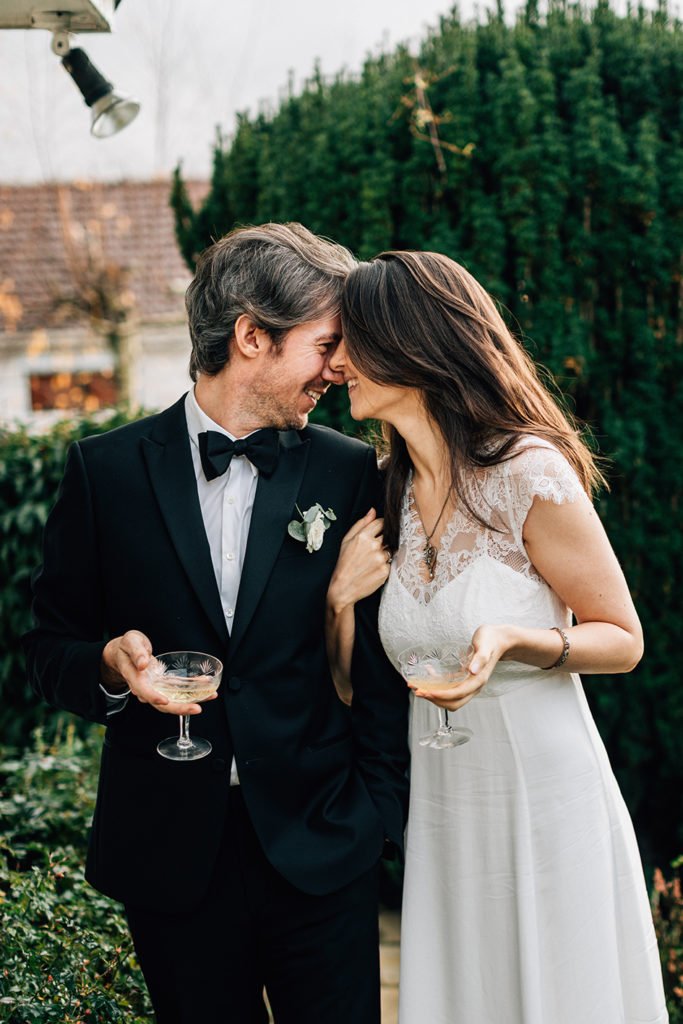 Portrait couple mariage hors saison Paris automne — Pierre Atelier photographe