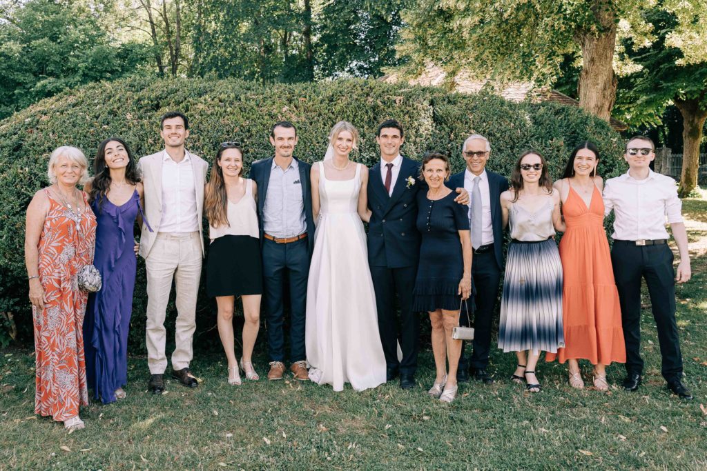 Familles réunies photo groupe mariage automne Moulin Launoy — Pierre Atelier photographe