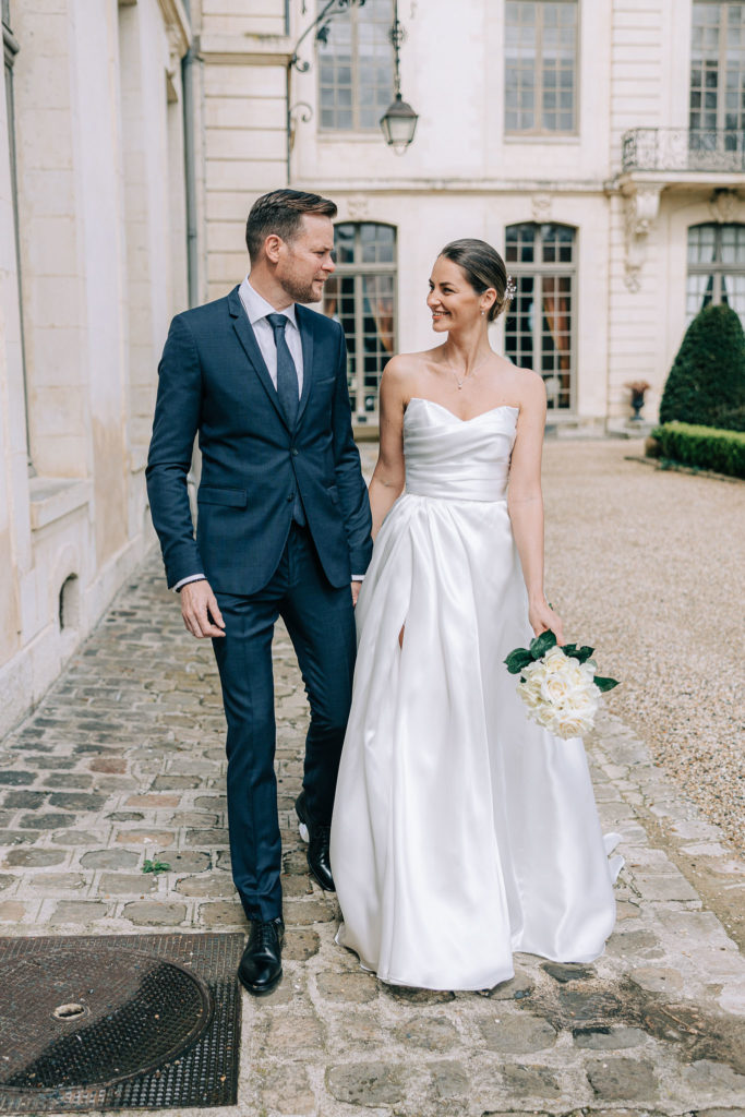 Échange des vœux Château Ermenonville mariage intime — Pierre Atelier photographe
