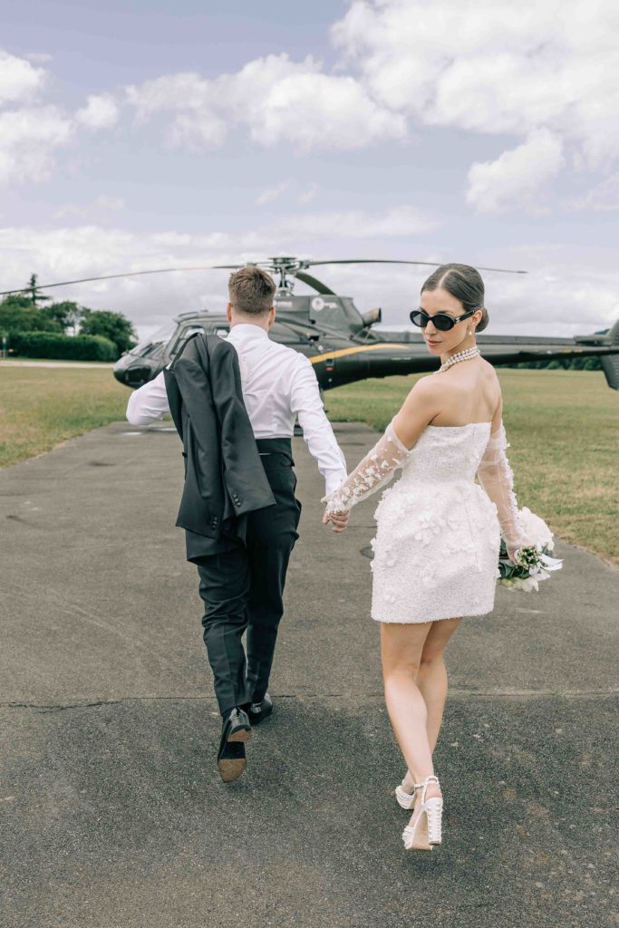 Vue aérienne hélicoptère mariage IDF Seine — Pierre Atelier photographe