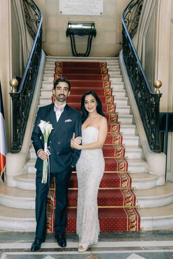 Mariée portrait pylône pierre Pont Alexandre III Paris — Pierre Atelier photographe mariage